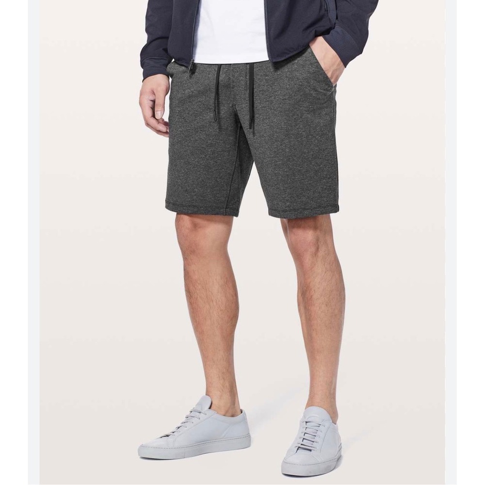 Lululemon City Sweat Short 9 Inch Heathered Black Men's Medium Athleisure